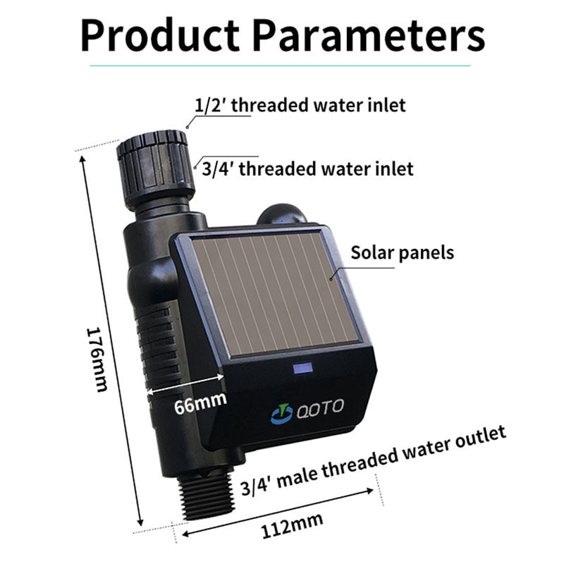 Saulės WIFI laistymo laikmatis rutulinis vožtuvas sodas išmanusis drėkinimo valdiklis automatinis laistymo vandens laikmatis išmanioji laistymo sistema