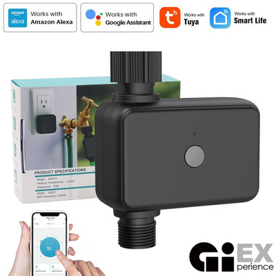 Temporizator de udare WIFI IP55 Irigare automată prin picurare Grădină Supapă de control a apei Google Assistant Smart Home, Alexa Bluetooth