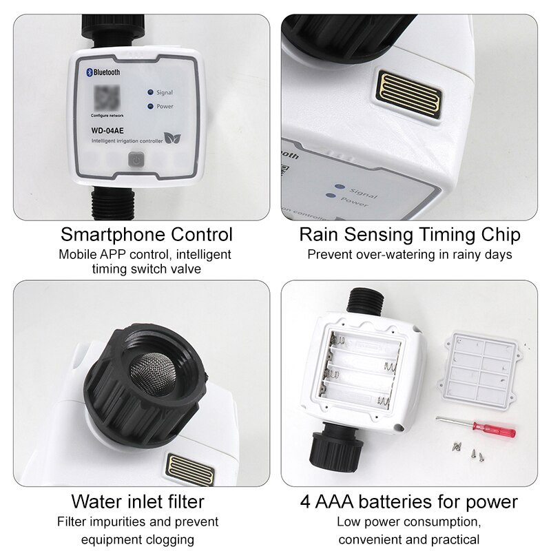 Bluetooth Wifi Gateway vízidőzítő csepegtető intelligens öntözőrendszer APP távirányítós automatikus öntözőeszköz kültéri kerti pázsithoz