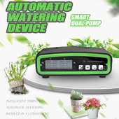 Dispozitiv de udare automat inteligent, pompa dubla, adapator temporizat, gradina, terasa, sistem de irigare prin picurare pentru 20 de flori de plante in ghiveci