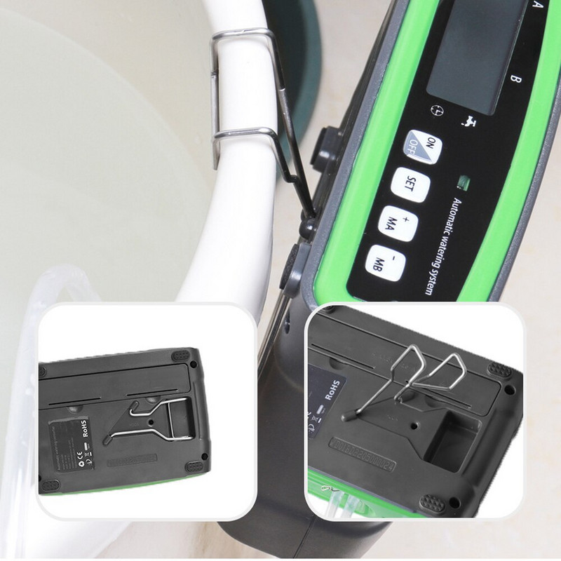 Dispozitiv de udare automat inteligent, pompa dubla, adapator temporizat, gradina, terasa, sistem de irigare prin picurare pentru 20 de flori de plante in ghiveci