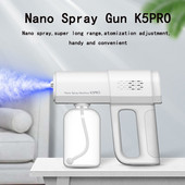 K5PRO Nano fertőtlenítő szórópisztoly kék fény alkoholos USB újratölthető porlasztó fertőtlenítő pisztoly otthoni kerthez