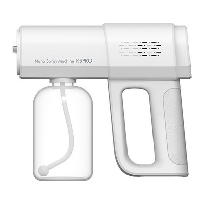 K5PRO Nano fertőtlenítő szórópisztoly kék fény alkoholos USB újratölthető porlasztó fertőtlenítő pisztoly otthoni kerthez