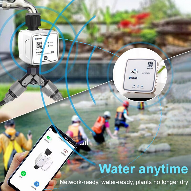 Bluetooth Wifi Gateway Timing Waterer Drip Sistem inteligent de irigare APP Telecomandă Grădină în aer liber Dispozitiv de udare automat