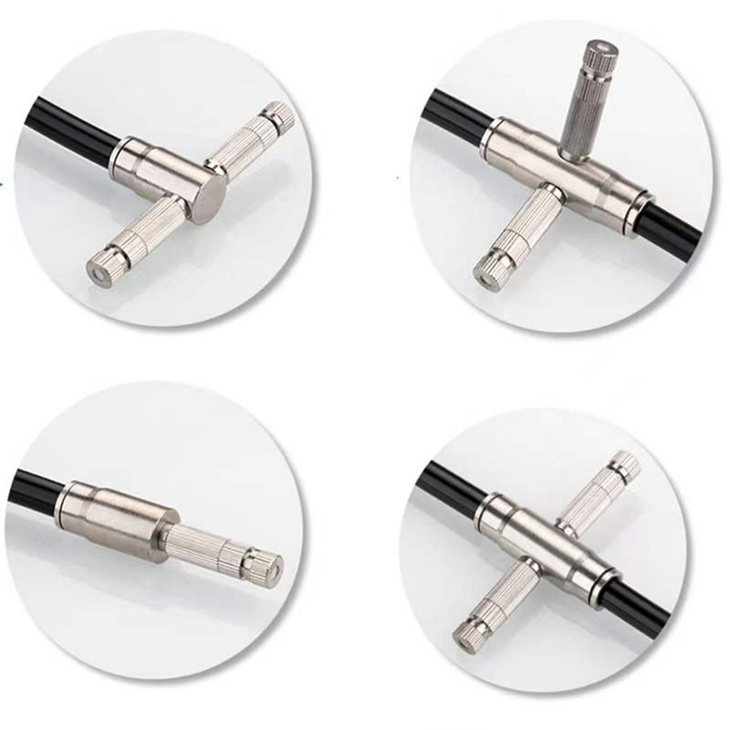 10 buc. duză de pulverizare de înaltă presiune, ceață uscată, duză de pulverizare din ceramică pentru umidificare, răcire, alamă placată cu nichel, 0,1-0,8 mm