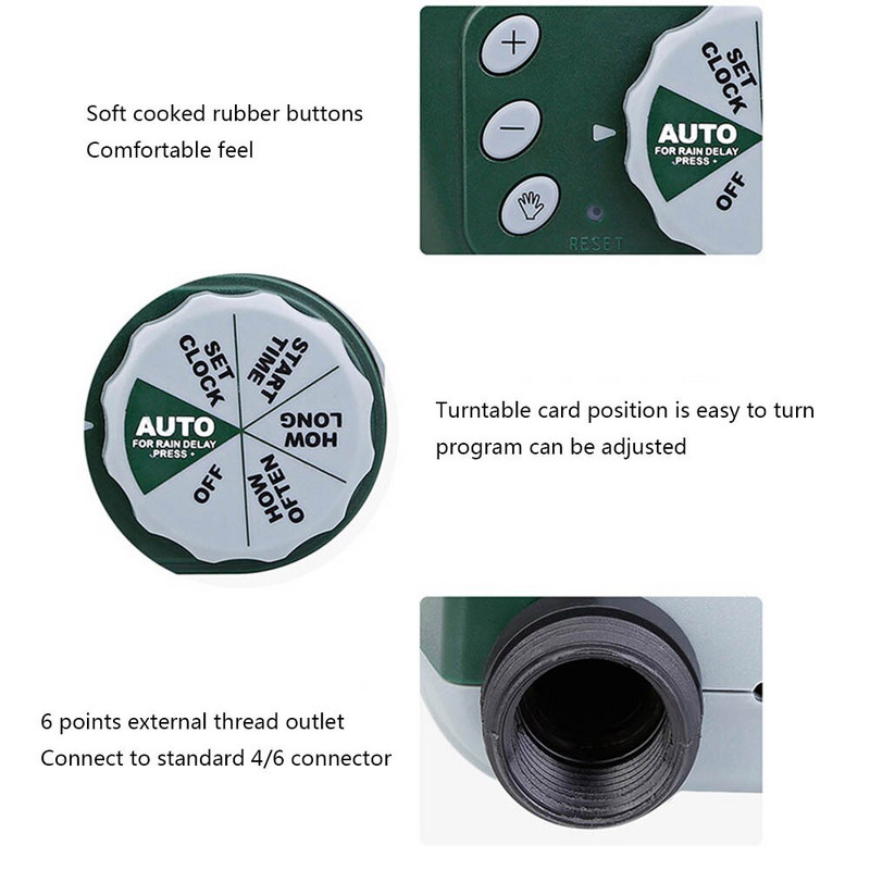 Skaitmeninis programuojamas vandens laikmatis Atsparus oro sąlygoms sodo vejos maišytuvo žarnos laikmatis Automatinis laistymo purkštuvo valdiklis