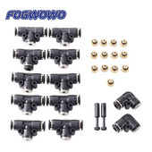 1Szett kerti öntözőködtető rendszer porlasztó fúvóka 4/6 PU csőcsatlakozó készlet kültéri terasz hűtő páratartalom porlasztó