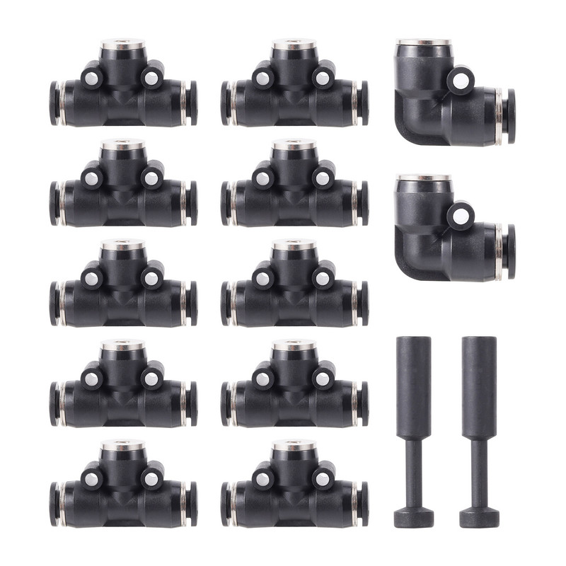 1Szett kerti öntözőködtető rendszer porlasztó fúvóka 4/6 PU csőcsatlakozó készlet kültéri terasz hűtő páratartalom porlasztó