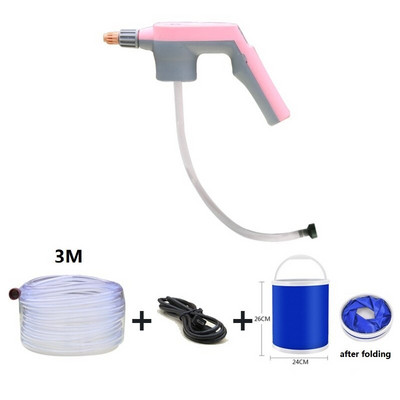 Costum pentru pulverizator de apă de grădină Cap de udare cu încărcare electrică pentru plante 3/5/10M conductă de apă găleată de apă irigare provizii de grădină
