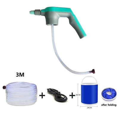 Costum pentru pulverizator de apă de grădină Cap de udare cu încărcare electrică pentru plante 3/5/10M conductă de apă găleată de apă irigare provizii de grădină