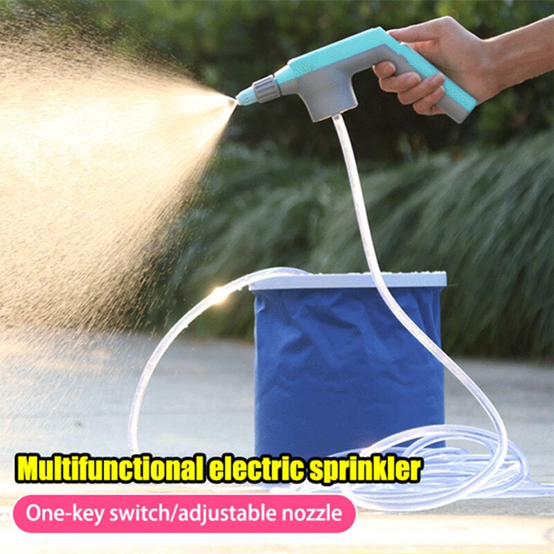 Costum pentru pulverizator de apă de grădină Cap de udare cu încărcare electrică pentru plante 3/5/10M conductă de apă găleată de apă irigare provizii de grădină