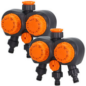 Temporizator mecanic de grădină cu control dublu în 3 căi, controler automat pentru irigare, pentru spălarea furtunului de robinet de seră