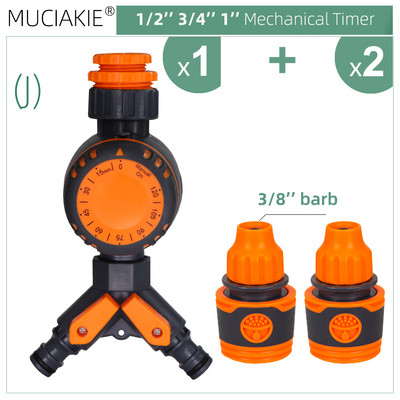 Temporizator mecanic de grădină cu control dublu în 3 căi, controler automat pentru irigare, pentru spălarea furtunului de robinet de seră
