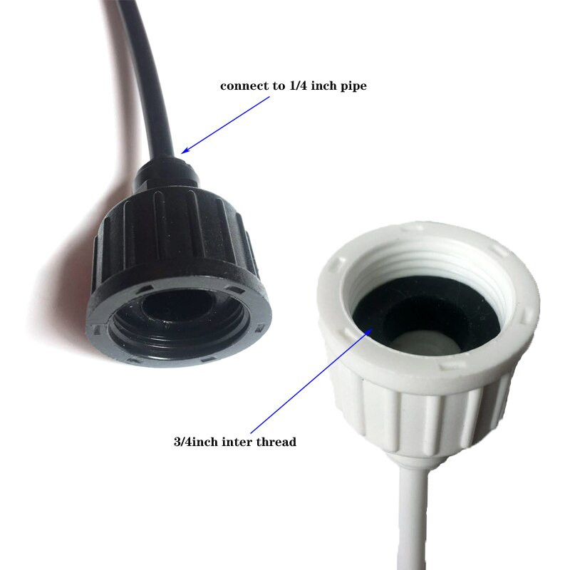 HEMAN 3/4 colio moteriško sriegio greitosios jungties vandens čiaupo adapteris su 1/4 colio PE vamzdeliu, skirtas aprasojusiai aušinimo sistemai sodo laistymui