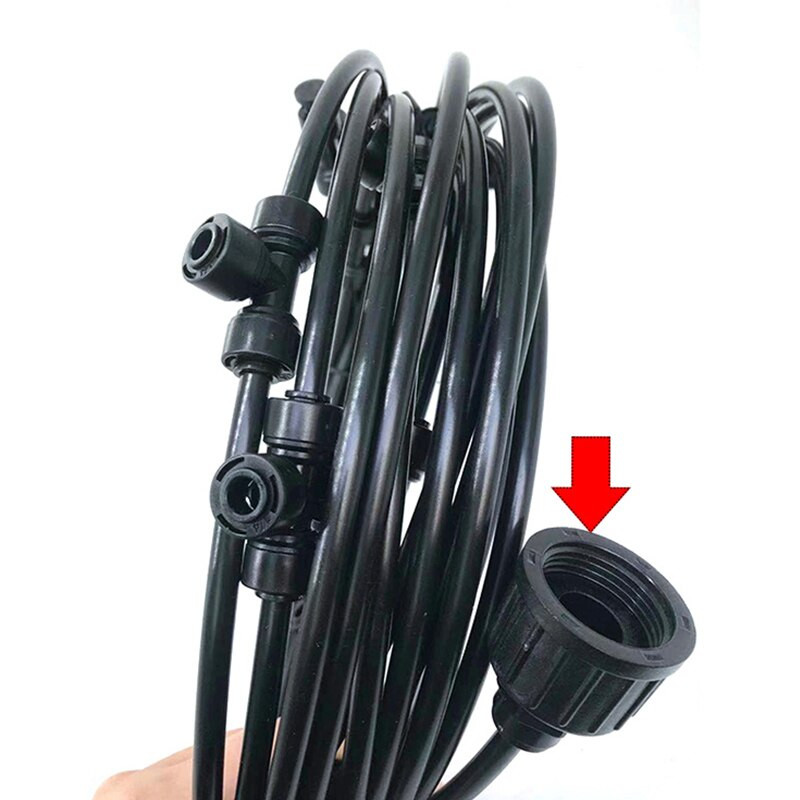 HEMAN 3/4 colio moteriško sriegio greitosios jungties vandens čiaupo adapteris su 1/4 colio PE vamzdeliu, skirtas aprasojusiai aušinimo sistemai sodo laistymui