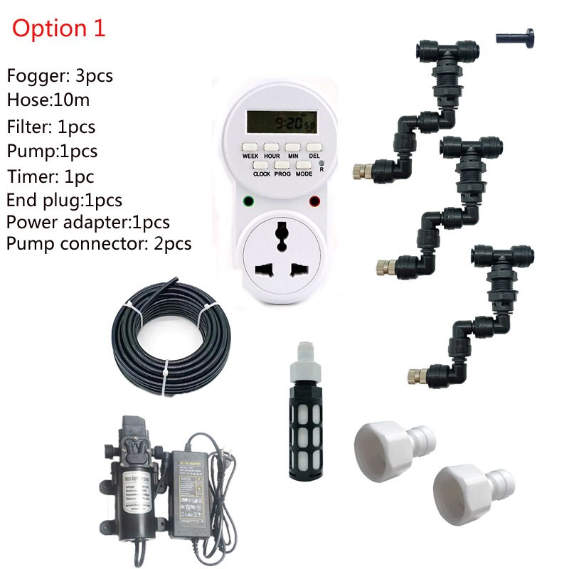 HEMAN Reptiles Misting System Kit Aquarium Mist Sprinkler Rainforest Tank 360 Állítható Pet Cooling System készlet