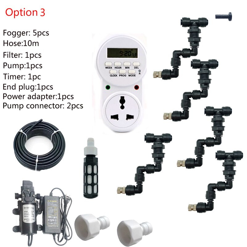 HEMAN Reptiles Misting System Kit Aquarium Mist Sprinkler Rainforest Tank 360 Állítható Pet Cooling System készlet