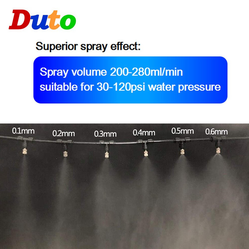 DIY párásító készletek 12 db gyorscsatlakozó fúvóka készletek 10 db 3 utas csatlakozó 1 db végdugó a párásító hűtőrendszerhez
