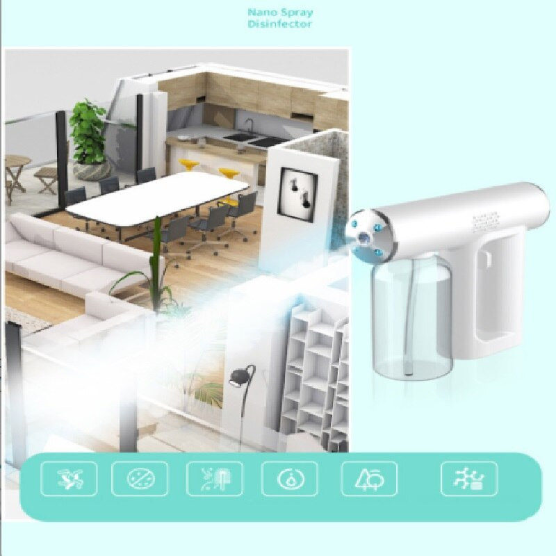 Pulverizator electric de dezinfectare cu lumină albastră, reîncărcabil cu nano abur, pistol de pulverizare cu apă, mașină de dezinfectare pentru casă Atomizor Atomizor nou