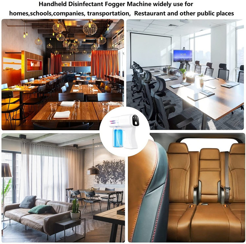 Elektrinis purškimo pistoletas Nano rūko purkštuvas rankinis belaidis dezinfekavimo purkštuvas USB įkraunamas rūkas biuro sodui