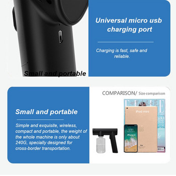 250ML ръчен пулверизатор спрей пистолет Nano Mist Sprayer Santitizer Machine Безжичен електрически USB Fogger за офис градинска пръскачка