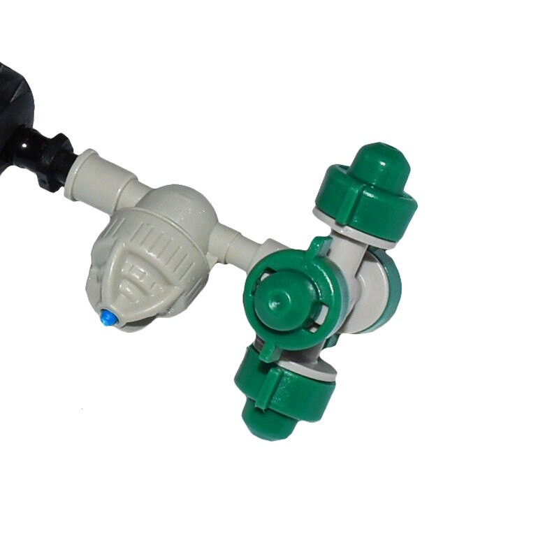 wxrwxy Duză de atomizare încrucișată pulverizator de apă anti picurare duză de aburire ghiveci udare plante irigare prin picurare pentru seră 5 set