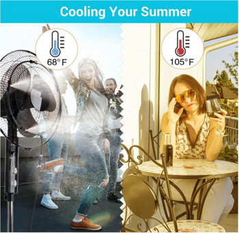Fan Misting Kit Outdoor Patio Breeze Water Spray Cooling Outdoor Fan Misters 26.2FT Προμήθειες κήπου Αξεσουάρ σπιτιού Summer Cool