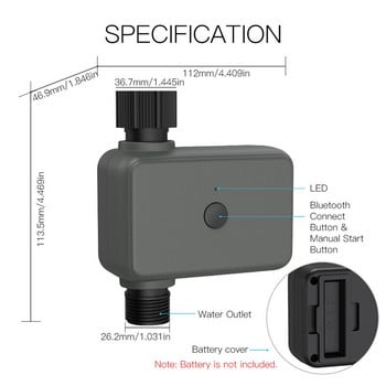 Έξυπνος χρονοδιακόπτης ποτίσματος κήπου Tuya Bluetooth Wifi Αυτόματος ελεγκτής στάγδην άρδευσης Προγραμματιζόμενος χρονοδιακόπτης άρδευσης κήπου