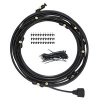 6/9/12/15/18m Lauko rūko aušinimo sistema Patio Misting Kit Ventiliatorius Aušintuvas Water Mist Gardenhouse Spray Karšto rūko purškimo sistema