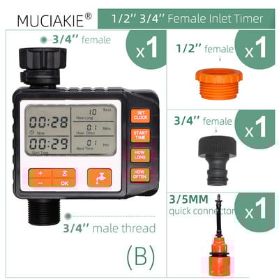 Elektronikus locsoló automata be-kikapcsolási időzítő vízálló programozható vezérlő tömlőcsapos öntözési virágberendezésekhez