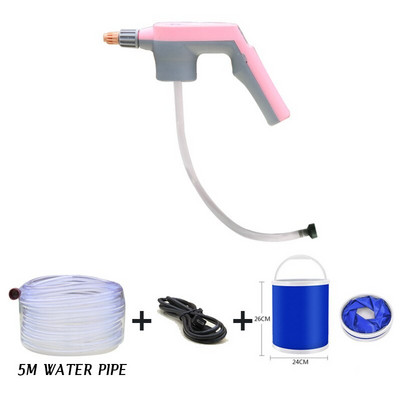 Costum pentru sticlă de pulverizare de apă de grădină pentru găleată de apă pentru plante Cap de udare cu încărcare electrică 3/5/10M țeavă de apă pentru pulverizare