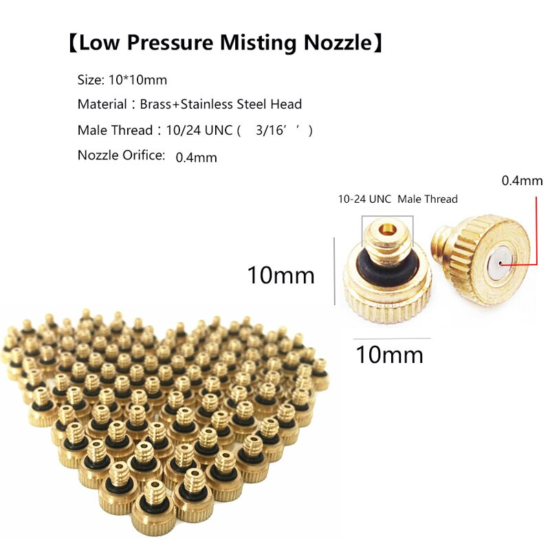 Vandens purškimo aušinimo sistemos rinkinys vasarą Purkštuvai žalvario antgalis Lauko sodas Šiltnamių parkas Augalai Purškimo žarna Laistymo sp.