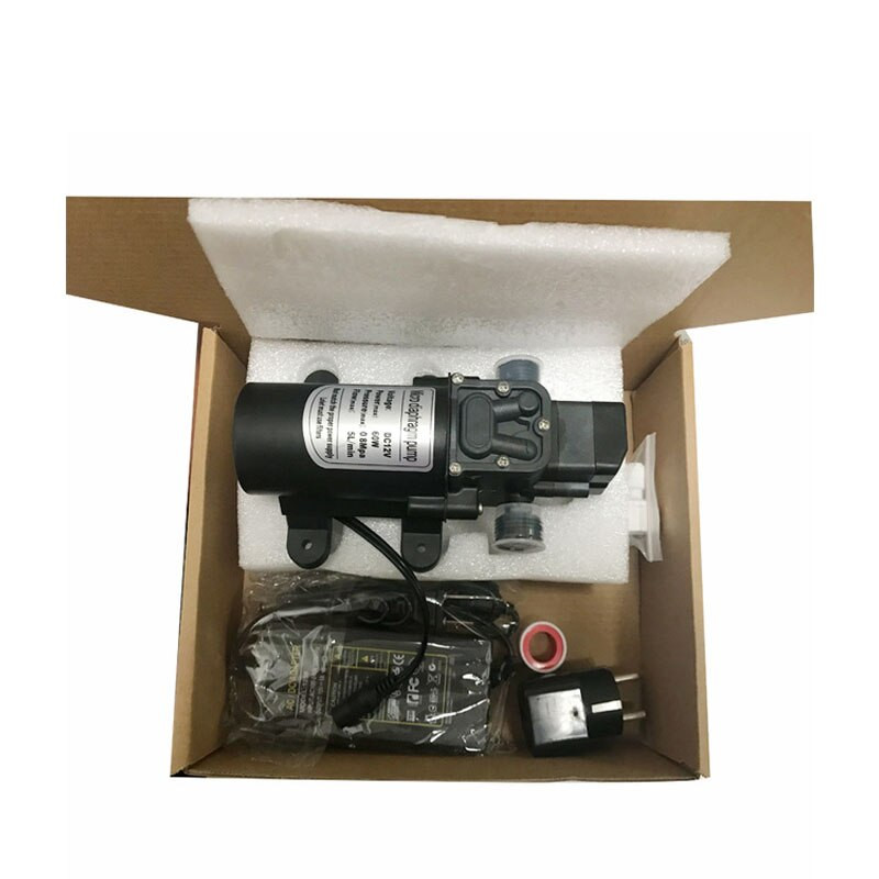 Pompă de aburire pentru ceață 12V DC 110 PSI apă cu autoamorsare cu adaptor de alimentare pentru sistem de irigare cu spray de grădină de piscină