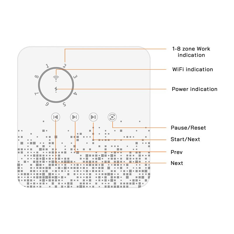 Tuya WiFi sprinkler vezérlő intelligens öntözési időzítő 8 zónás automatikus öntözőeszköz, kompatibilis az Alexa Google Home programmal
