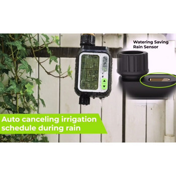 Smart Gardening Timer Waterer Ψηφιακός χρονοδιακόπτης άρδευσης Αισθητήρας βροχής Αυτόματο σύστημα ποτίσματος κήπου 3 ξεχωριστά προγράμματα νερού