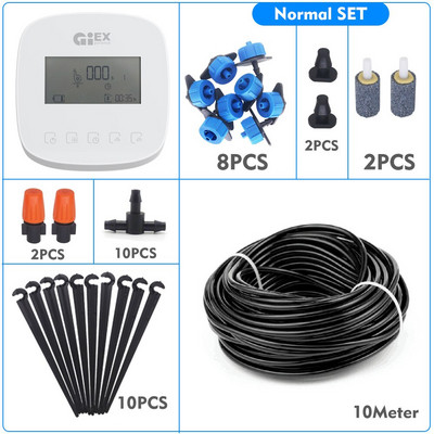 WIFI duplaszivattyús csepegtető öntözőrendszer kerti automata öntözőeszköz időzítő lítium akkumulátor napelemes töltés Tuya Smart Life