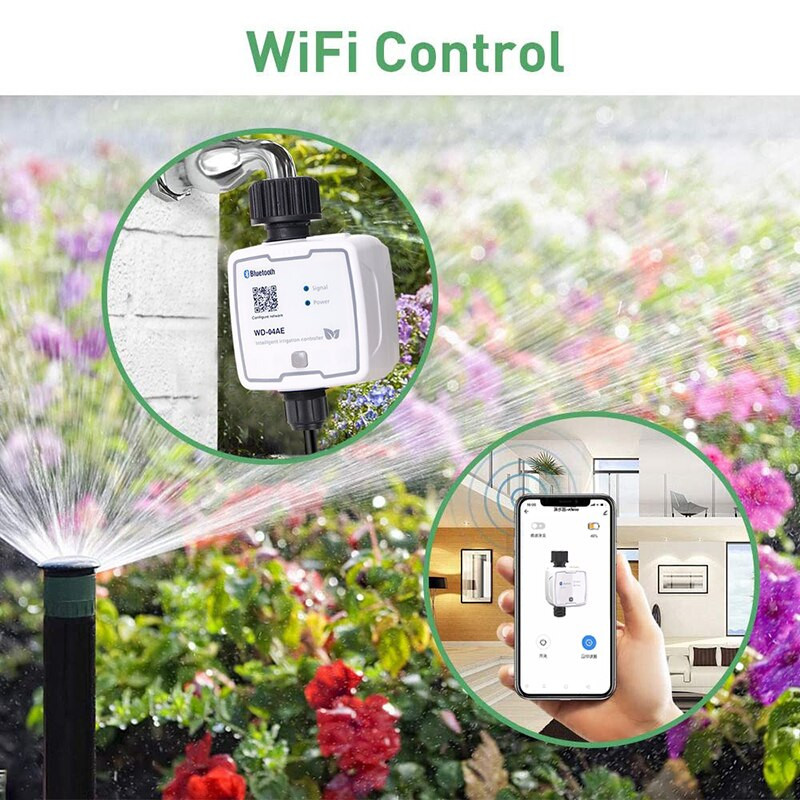 Bluetooth Wifi öntözési időzítő okostelefon távirányító kerti vízidőzítő esőérzékelővel digitális csaptelep öntözőrendszer vezérlővel