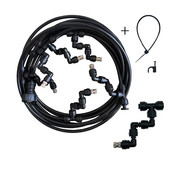 Aspersor de ceață pentru ceață Rainforest rezervor pentru animale de companie Umidificare răcire pentru sistem de aburire pentru terariu Kit 10 metri negru