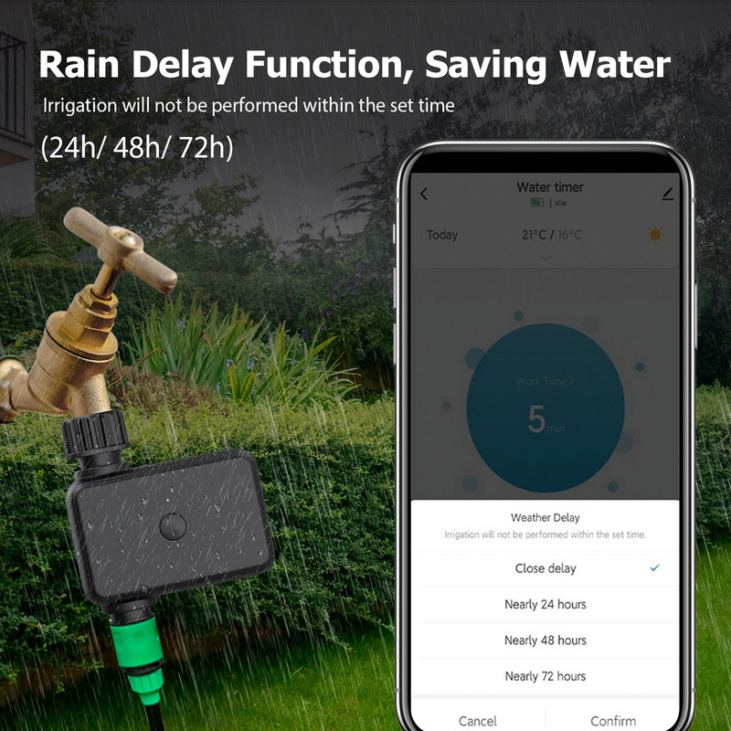 Temporizator de udare a grădinii Smart BT Furtun Robinet Sprinkler Timer APP Telecomandă Udare pentru gazon Teren agricole Curte Seră