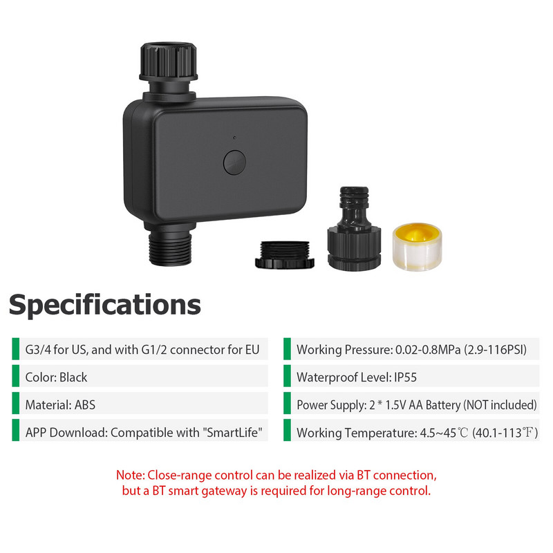 Temporizator de udare a grădinii Smart BT Furtun Robinet Sprinkler Timer APP Telecomandă Udare pentru gazon Teren agricole Curte Seră