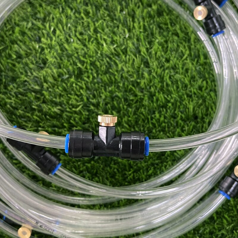 Kültéri párásító hűtőrendszer készlet üvegházhatást okozó kerti terasz öntözőrendszer öntözőrendszer zöldházi cserepes növényhez