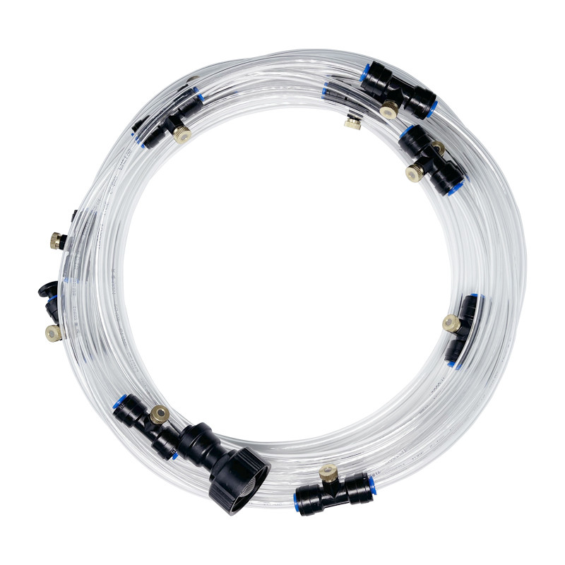 Kültéri párásító hűtőrendszer készlet üvegházhatást okozó kerti terasz öntözőrendszer öntözőrendszer zöldházi cserepes növényhez