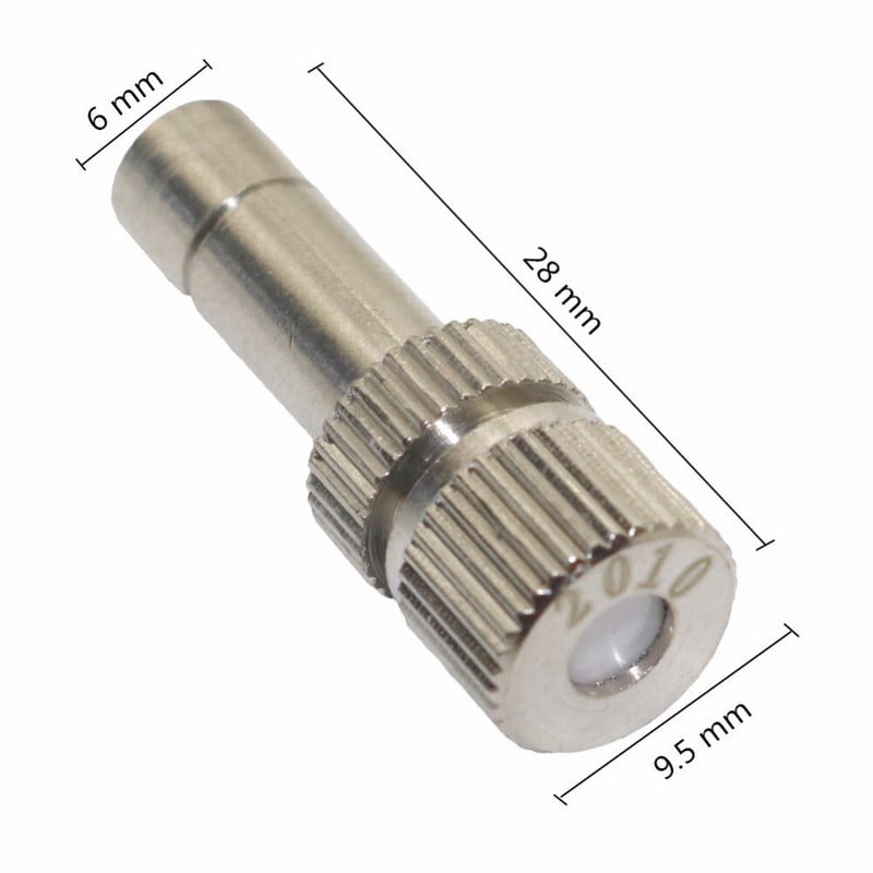 Ködpermetező fúvókák Kerti vízrendszer sárgaréz 10 db Alacsony nyomású 0,1 mm~0,6 mm Vízpermet ködfúvóka kültéri kerti használatra