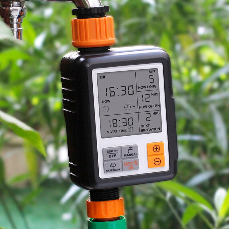 LCD képernyő elektronikus automatikus vízidőzítő locsoló vezérlő kültéri kerti időzítő automatikus öntözőberendezés öntözőeszközök