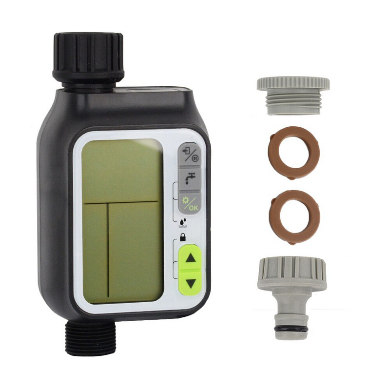 Senzor de ploaie Temporizator de apă Ecran LCD Controler automat de stropire rezistent la apă pentru sistem de udare a gazonului de grădină Temporizator de irigare