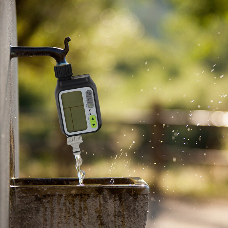 Senzor de ploaie Temporizator de apă Ecran LCD Controler automat de stropire rezistent la apă pentru sistem de udare a gazonului de grădină Temporizator de irigare