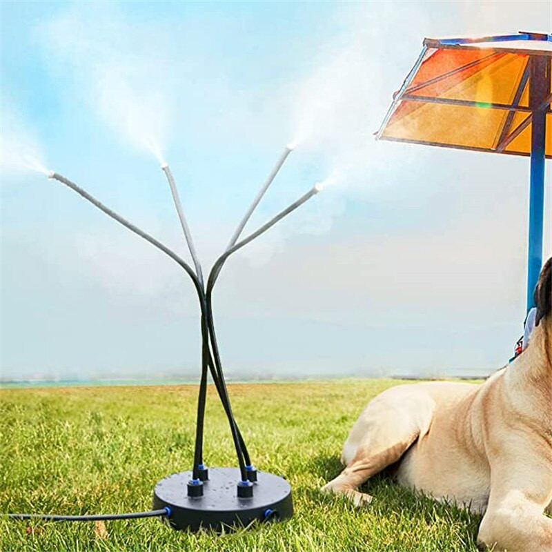 Álló spray-hűtőrendszer udvari hűtéshez, kerti növények öntözéséhez, kisállatok hűtéséhez, játszó gyerekekhez