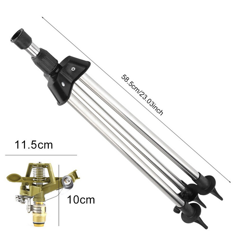 1 set de inserție la sol din oțel inoxidabil Trepied pulverizator de zinc Stropitor de udare Apa gazon Kituri de irigare a grădinii Accesorii de grădină