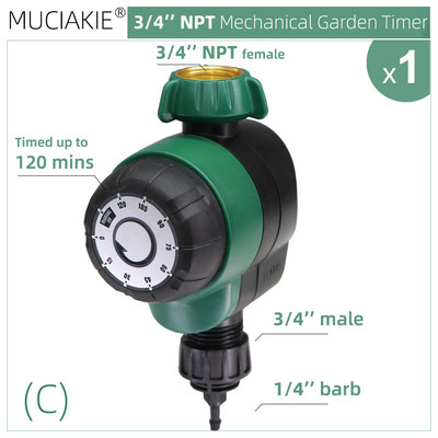 Garden USA 3/4'' NPT vízidőzítő 120 perces rendszer csepegtető öntözés kézi vezérlő öntöző üvegházi mechanikus locsoló