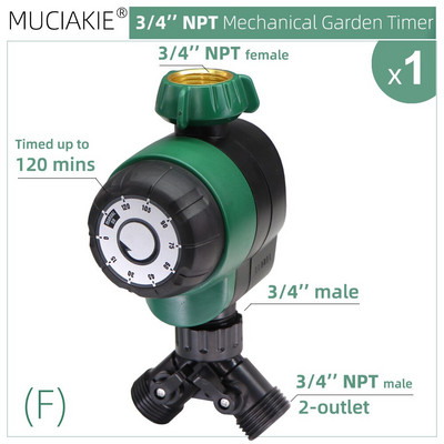 Garden USA 3/4'' NPT vízidőzítő 120 perces rendszer csepegtető öntözés kézi vezérlő öntöző üvegházi mechanikus locsoló
